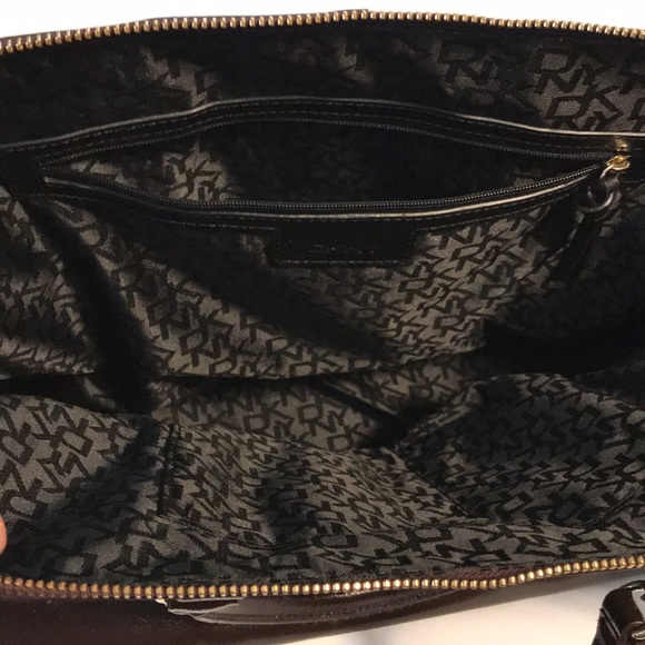 DNKY 100% Cow Leather Purse in Chocolate Brown - Picture 6 of 16